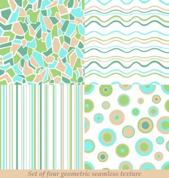 Trendy Colorful Seamless Patterns,collection Stock Illustration