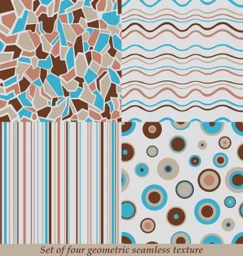 Trendy Colorful Seamless Patterns,collection Stock Illustration