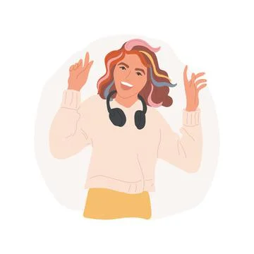 Trendy coloring abstract concept vector illustration. Stock Illustration