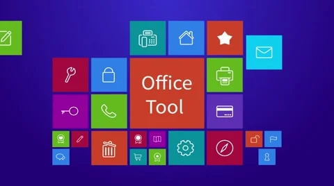 Trendy computer mobile application app program animation flat business icon Stock Footage 61420106