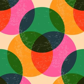 Trendy contemporary seamless pattern, risograph aesthetics, riso print effect Ilustración de archivo