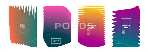 Trendy cool minimalist abstract modern covers design vector. Dynamic colorful Stock Illustration