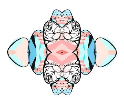 Trendy creative collage with different textures and shapes. Modern graphic Stock Illustration