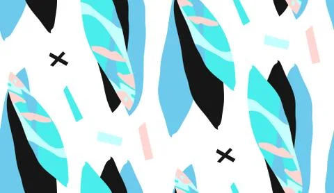 Trendy creative collage with different textures and shapes. Modern graphic イラスト素材