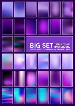 Trendy creative concept vector multicolored blurred background set 스톡 일러스트