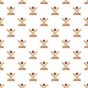 Trendy cricket pattern seamless vector Stock Illustration