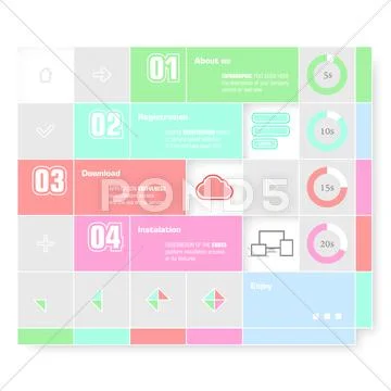 Trendy design infographic Stock Illustration