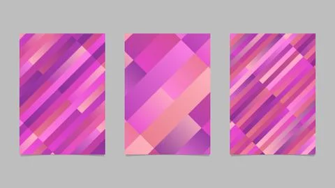 Trendy diagonal rectangle brochure template background set Illustrazione stock