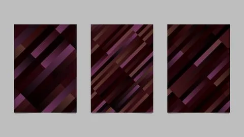 Trendy diagonal rectangle flyer background template set Illustrazione stock