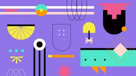 Trendy Digital Abstract Design Stock Illustration