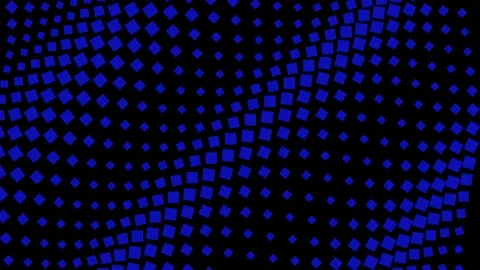 Trendy digital background with a wave of blue squares grid on black Stock Footage 338272455