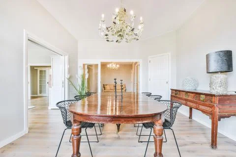 Trendy dining room Stock Photos