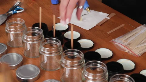 Trendy diy candles Stock Footage 239016735