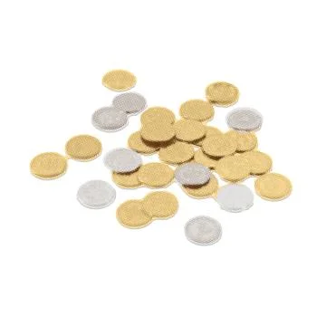 Trendy Dotted Halftone Collage with Coins. Payment concept. Financial planning Stock Illustration