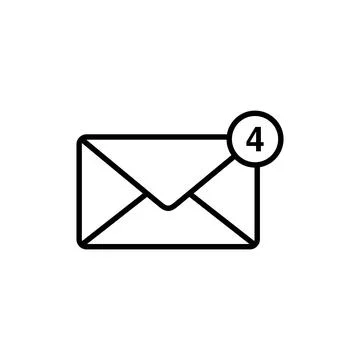 Trendy Envelope Icon Vector Template Stock Illustration