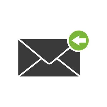 Trendy Envelope Icon Vector Template Stock Illustration