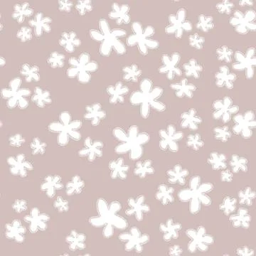 Trendy fabric pattern with miniature white flowers. Fashion design Stock Illustration