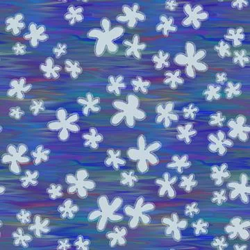 Trendy fabric pattern with miniature white flowers. Fashion design Stock Illustration