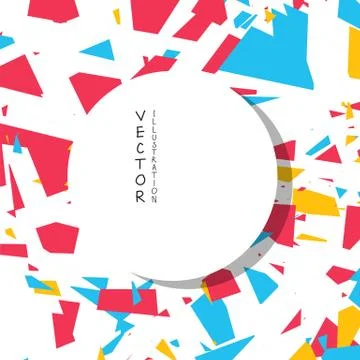 Trendy flat geometric background. Stock Illustration