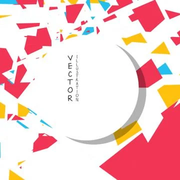 Trendy flat geometric background. Stock Illustration