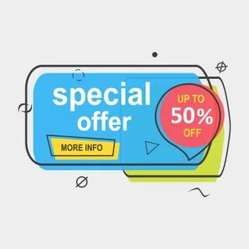 Trendy flat geometric vector banners Иллюстрация