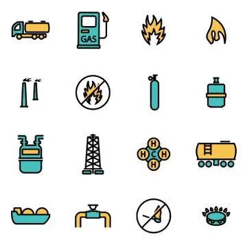 Trendy flat line icon pack for designers and developers. Vector line natural  イラスト素材