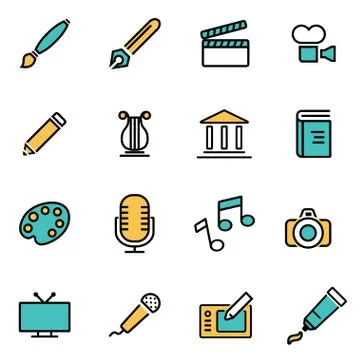 Trendy flat line icon pack for designers and developers. Vector line art icon Stock Illustration