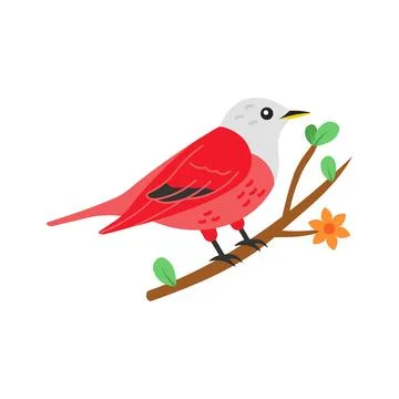 Trendy flat vector of colorful accentor bird ready for use. Stock Illustration