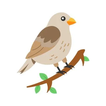 Trendy flat vector icon of common brown finch ready to use. Stock Illustration