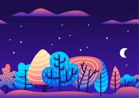 Trendy flat vector illustration with violet and pink vibrant bright gradient  Ilustración de archivo