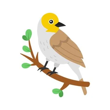Trendy flat vector of yellow head verdin ready for use. Stock-Illustration