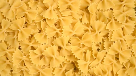 Trendy flat view closeup yellow macaroni. Stock Footage 162619762