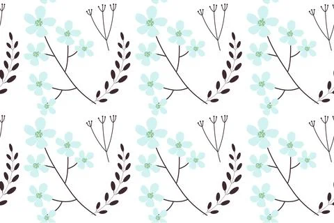 Trendy Floral pattern. Seamless vector texture. For fashion prints. Illustrazione stock