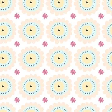 Trendy floral seamless pattern. Design for fabric, textile, wrapping, digital Stock Illustration