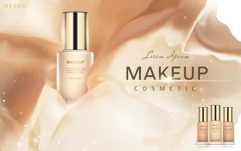Trendy foundation ads Stock Illustration