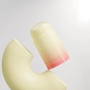 Trendy foundation Stick packaging, Rotating Solid Cream Tube mockup Illustrazione stock