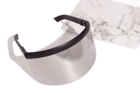 Trendy full coverage sunglasses over white background Stock Photos