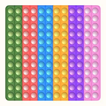 Trendy game pop it, simple dimple. Rainbow fidget toy. Colorful antistress Stock Illustration