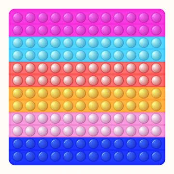 Trendy game pop it, simple dimple. Rainbow fidget toy. Colorful antistress Stock Illustration