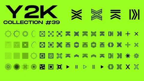 Trendy geometric design elements. Simple shapes forms and frames Stock Illustration