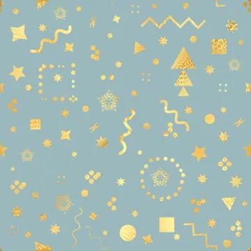 Trendy geometric elements memphis card. Seamless memphis pattern for tissue a 스톡 일러스트