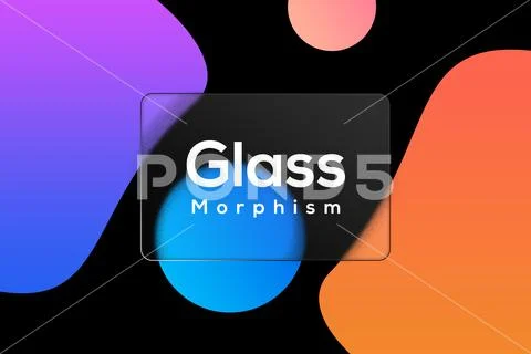 Trendy Glassmorphism Background Template for Digital Use PSD Template