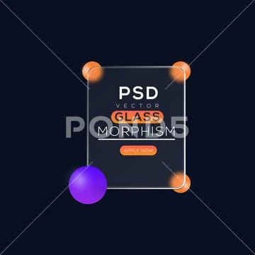 Trendy Glassmorphism Background Template for Digital Use PSD Template