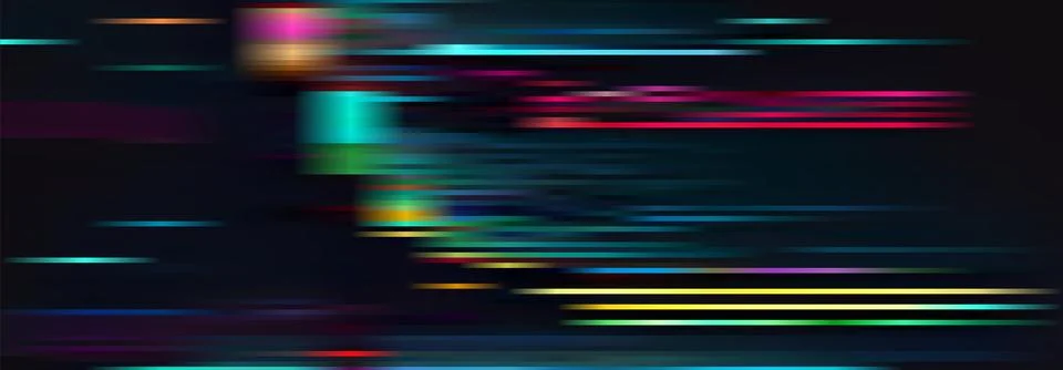 Trendy glitch pattern on dark background. Modern style vector. Abstract Stock Illustration