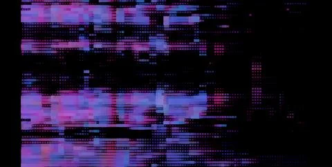 Trendy glitch pattern on dark background. Modern style vector. Abstract Stock Illustration