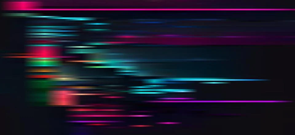 Trendy glitch pattern on dark background. Modern style vector. Abstract Stock Illustration