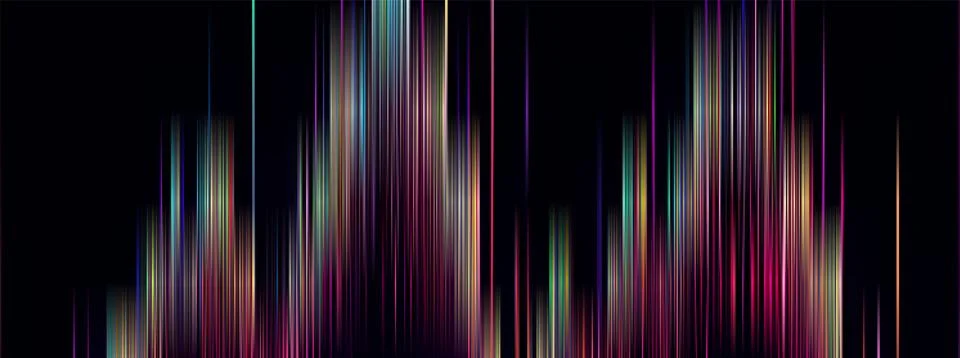 Trendy glitch pattern on dark background. Modern style vector. Abstract Stock Illustration