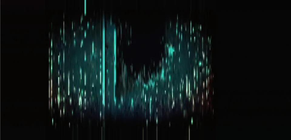 Trendy glitch pattern on dark background. Modern style vector. Abstract Stock Illustration