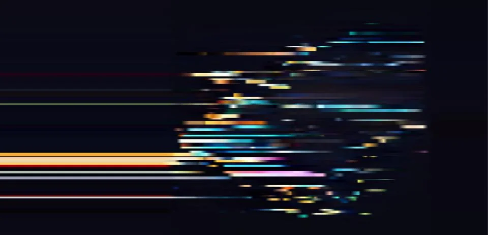 Trendy glitch pattern on dark background. Modern style vector. Abstract イラスト素材