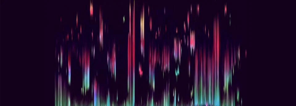 Trendy glitch pattern on dark background. Modern style vector. Abstract Illustrazione stock